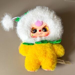 Baby Three Where’s Spring Flower Series Yellow Dandelion Plush Bag Charm